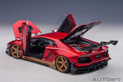 Autoart 1/18 Liberty Walk Lamborghini Aventador 79182 Hyper Red/Gold- Japan Figure Store - #1 Bring To You The Best Japanese Goods