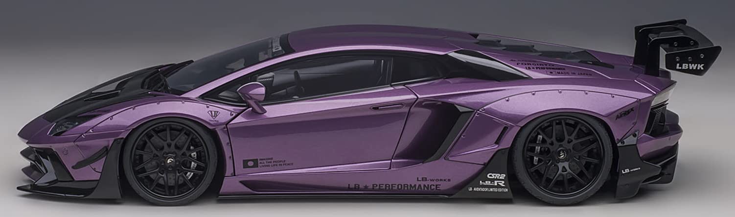 Autoart 1/18 Liberty Walk Lamborghini Aventador SE30 Purple/Carbon 79242- Japan Figure Store - #1 Bring To You The Best Japanese Goods
