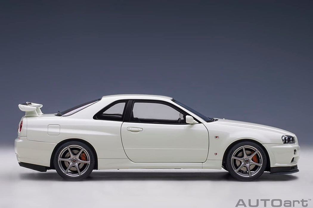 Autoart 1/18 Nissan Skyline GTR R34 V Spec II White Pearl 77406- Japan Figure Store - #1 Bring To You The Best Japanese Goods