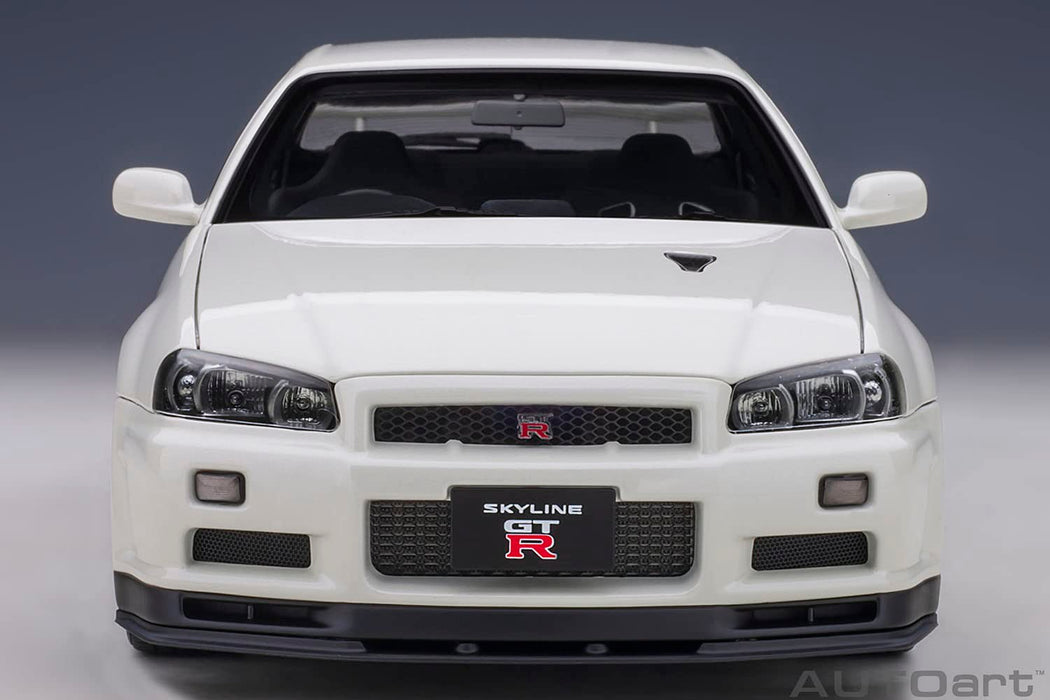 Autoart 1/18 Nissan Skyline GTR R34 V Spec II White Pearl 77406- Japan Figure Store - #1 Bring To You The Best Japanese Goods