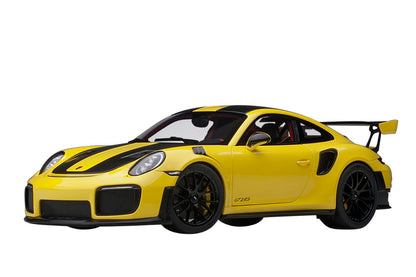 Autoart 1/18 Porsche 911 (991.2) GT2 RS Weissach Pkg Yellow/Carbon Black 78172- Japan Figure Store - #1 Bring To You The Best Japanese Goods