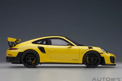Autoart 1/18 Porsche 911 (991.2) GT2 RS Weissach Pkg Yellow/Carbon Black 78172- Japan Figure Store - #1 Bring To You The Best Japanese Goods