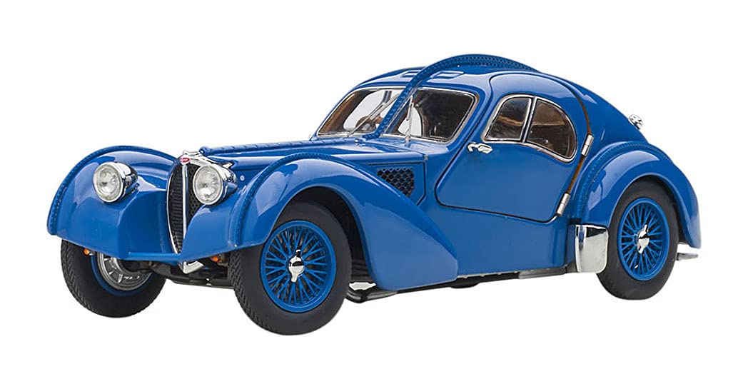 Autoart Bugatti Type 57Sc Atlantic 1938 Blue 1/43 Scale with Wire Spoke Wheel Finish- Japan Figure Store - #1 Bring To You The Best Japanese Goods