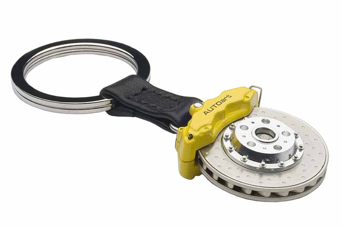 Autoart Brake Disc Key Chain 6-Pot Caliper Finished Product in Yellow- Japan Figure Store - #1 Bring To You The Best Japanese Goods
