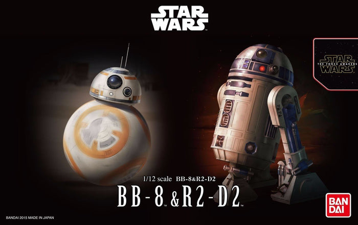 Bandai 1/12 Bb-8 & R2-d2 Plastic Model Kit Star Wars The Force Awakens Japan