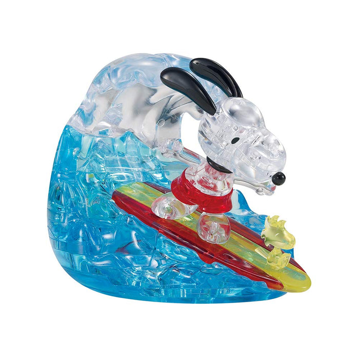 Beverly Crystal 3D Puzzle Snoopy Surfing (40 Pieces) Crystal Snoopy Dog Puzzle- Japan Figure Store - #1 Bring To You The Best Japanese Goods