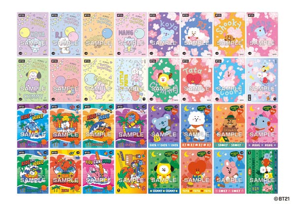 ENSKY Bt21 Clear Card Collection Vol.2 16Pcs Box- Japan Figure Store - #1 Bring To You The Best Japanese Goods