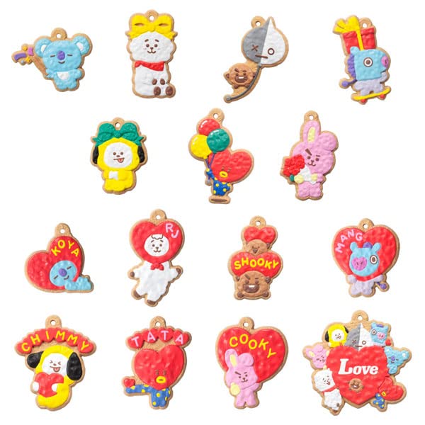 BANDAI CANDY Bt21 Cookie Charm Mascot Vol.2 14Pcs Box Candy Toy- Japan Figure Store - #1 Bring To You The Best Japanese Goods