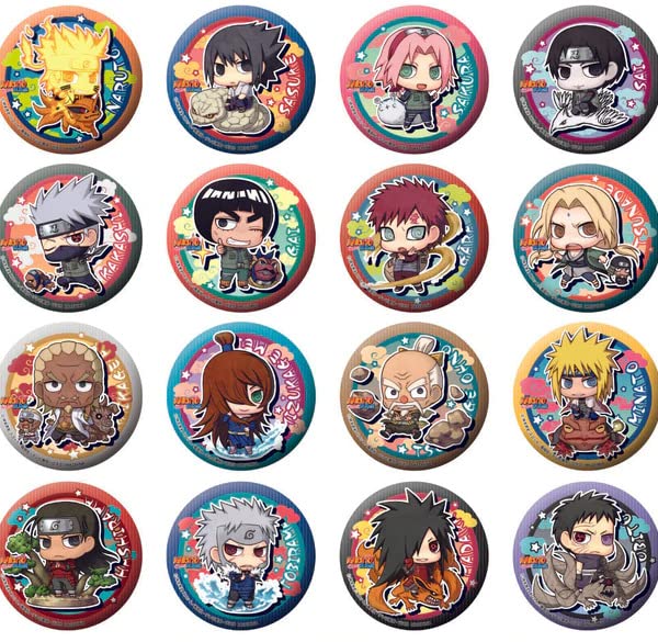 MEGAHOUSE - Naruto:Shippuden Button Badge Collection 'Ninkai-Taisen!' 16 Pcs Box- Japan Figure Store - #1 Bring To You The Best Japanese Goods