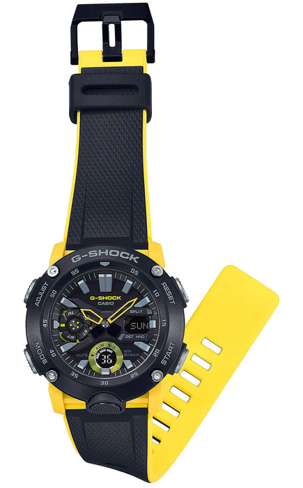 Casio G-Shock Men's Watch with Carbon Core Guard - GA-2000-1A9JF in Yellow- Japan Figure Store - #1 Bring To You The Best Japanese Goods