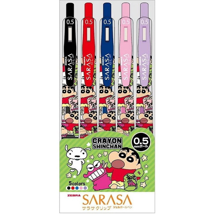 T'S Factory Color Ballpoint Pen Set Of 5 Crayon Shin-Chan Sarasa 0.5Mm- Japan Figure Store - #1 Bring To You The Best Japanese Goods