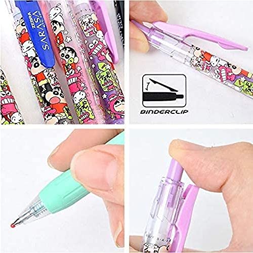 T'S Factory Color Ballpoint Pen Set Of 5 Crayon Shin-Chan Sarasa 0.5Mm- Japan Figure Store - #1 Bring To You The Best Japanese Goods