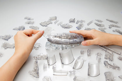 Beverly Crystal Puzzle 98 Pieces Pirate Ship Black 50141 With Display Light 3D Ship Puzzle- Japan Figure Store - #1 Bring To You The Best Japanese Goods