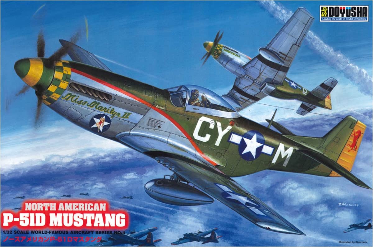 DOYUSHA 400630 P51D Mustang 1/32 Scale Plastic Model Kit- Japan Figure Store - #1 Bring To You The Best Japanese Goods