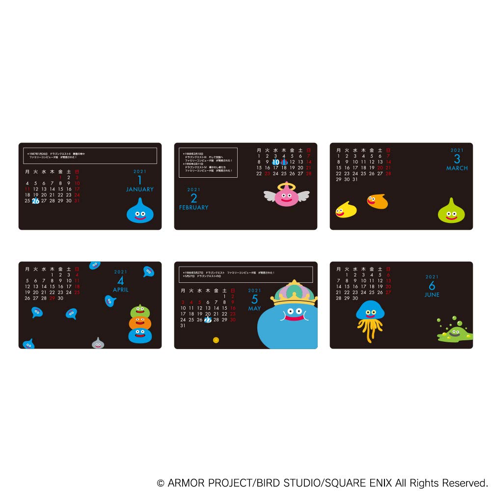 Square Enix Dragon Quest Smile Slime Desk Organizer Calendar Slime - Desk Calendar- Japan Figure Store - #1 Bring To You The Best Japanese Goods