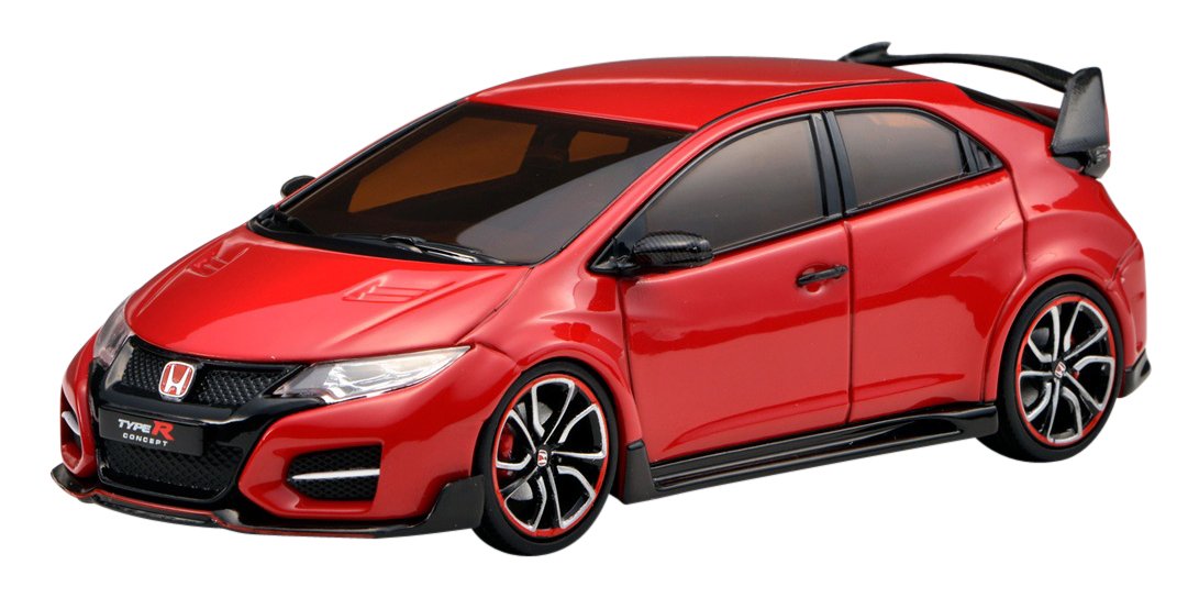 Ebbro 45234 Honda Civic Type R Concept 2014 Red 1/43 Plastic Diecast Car Model- Japan Figure Store - #1 Bring To You The Best Japanese Goods
