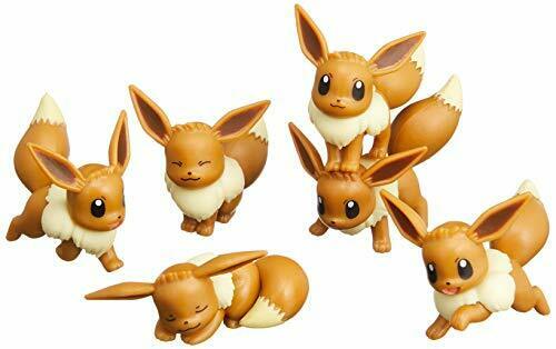 Ensky Pokemon Pocket Monster Nosechara Stacking Game Figure Eevee 6pcs Set- Japan Figure Store - #1 Bring To You The Best Japanese Goods