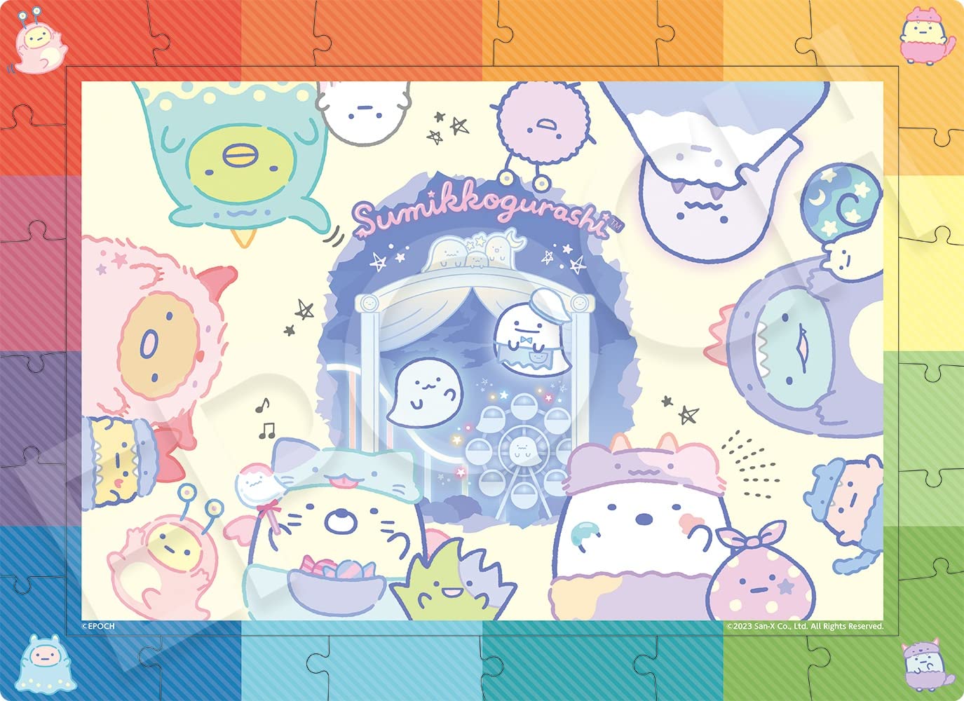 Epoch 100pc Jigsaw Puzzle Sumikkogurashi Ghost Night Park 26x38cm 26-402 Rainbow Frame- Japan Figure Store - #1 Bring To You The Best Japanese Goods