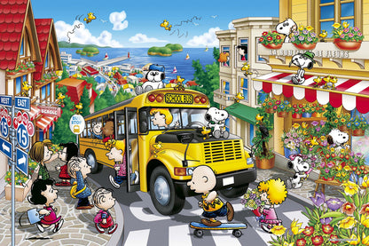 Epoch 1000pc Peanuts Happy School Bus Jigsaw 50x75cm- Japan Figure Store - #1 Bring To You The Best Japanese Goods