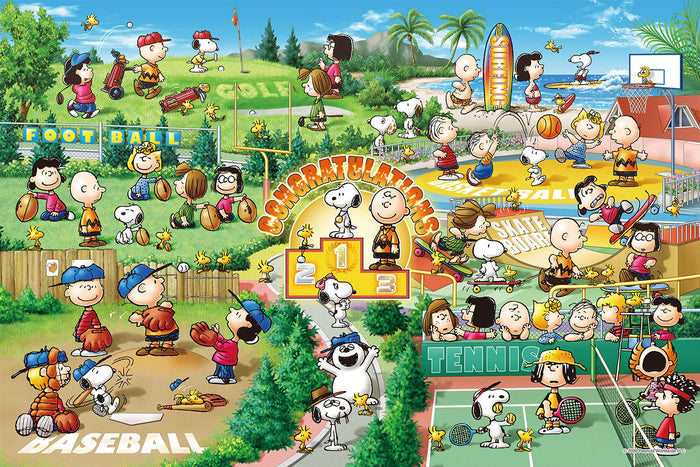 Epoch 1000pc Jigsaw Puzzle Peanuts Snoopy Sports 50x75cm- Japan Figure Store - #1 Bring To You The Best Japanese Goods