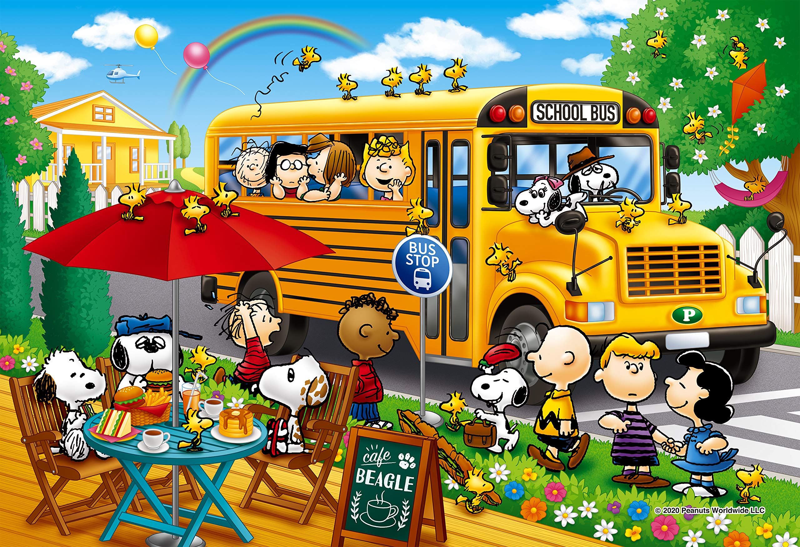 Epoch 1053Pc Jigsaw Puzzle Peanuts Snoopy School Bus Slide Japan (26X38Cm)- Japan Figure Store - #1 Bring To You The Best Japanese Goods
