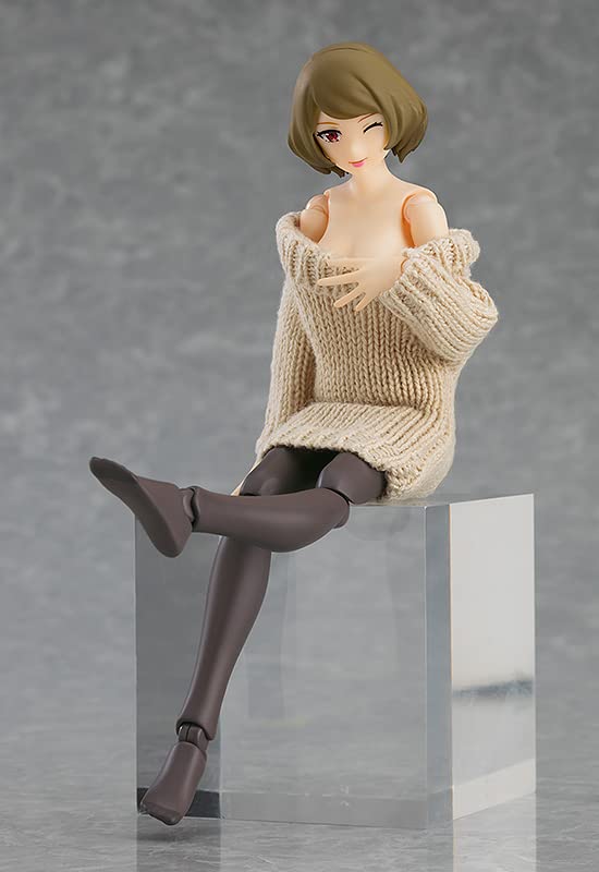 Max Factory Figma Female Body Chiaki Figure With Off-Shoulder Sweater Dress Chiaki PVC Figure- Japan Figure Store - #1 Bring To You The Best Japanese Goods