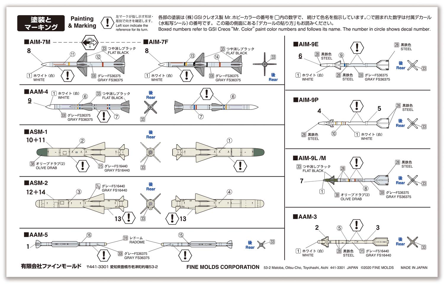 FINE MOLDS 1/72 Jasdf Missiles Set Plastic Model- Japan Figure Store - #1 Bring To You The Best Japanese Goods