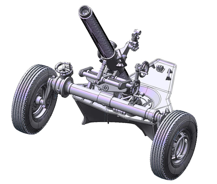 FINE MOLDS 1/35 Gsdf 120Mm Mortar Rt W/Heavy Towing Vehicle Plastic Model- Japan Figure Store - #1 Bring To You The Best Japanese Goods