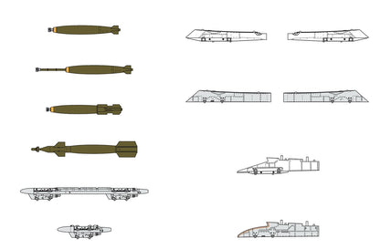 FINE MOLDS 1/72 Us Military Aircraft Bomb Set 60'S Plastic Model- Japan Figure Store - #1 Bring To You The Best Japanese Goods