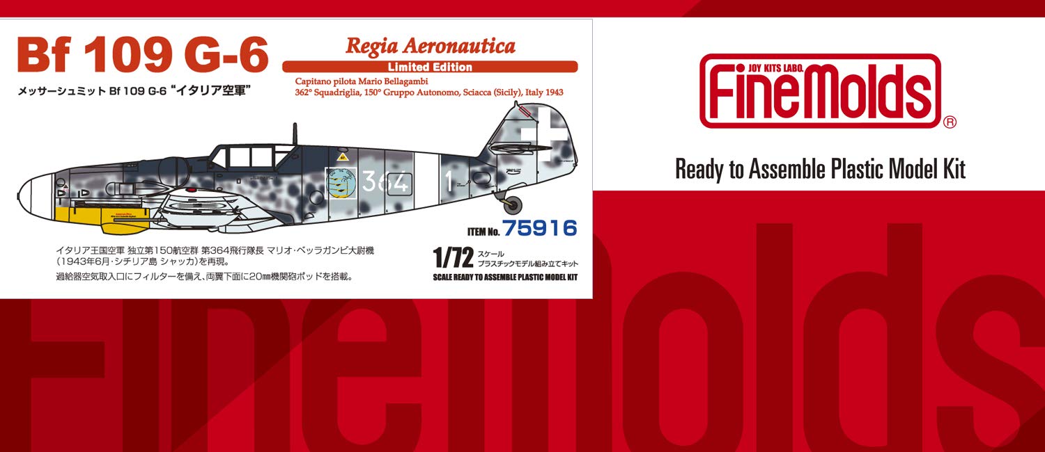 FINE MOLDS 75916 Messerschmitt Bf 109 G-6 Italian Air Force 1/72 Scale Kit- Japan Figure Store - #1 Bring To You The Best Japanese Goods