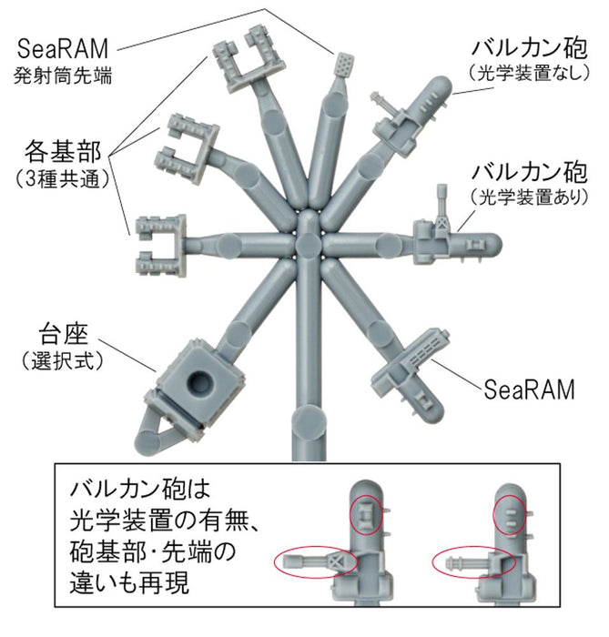 FINE MOLDS Wa34 Close In Weapon System For Us Navy, Jmsdf, Etc 1/700 Scale Kit- Japan Figure Store - #1 Bring To You The Best Japanese Goods