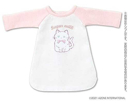 AZONE Poc511-Pkw 1/6 Pure Neemo S Fluffy Animal Raglan One-Piece Dress Pink X White- Japan Figure Store - #1 Bring To You The Best Japanese Goods