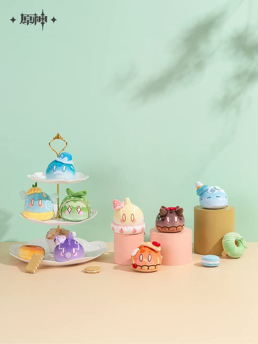 Genshin Impact Official Goods Mihoyo Slime Sweets Party Punipuni Plush Toy (Blueberry Candy Lightning Slime)- Japan Figure Store - #1 Bring To You The Best Japanese Goods