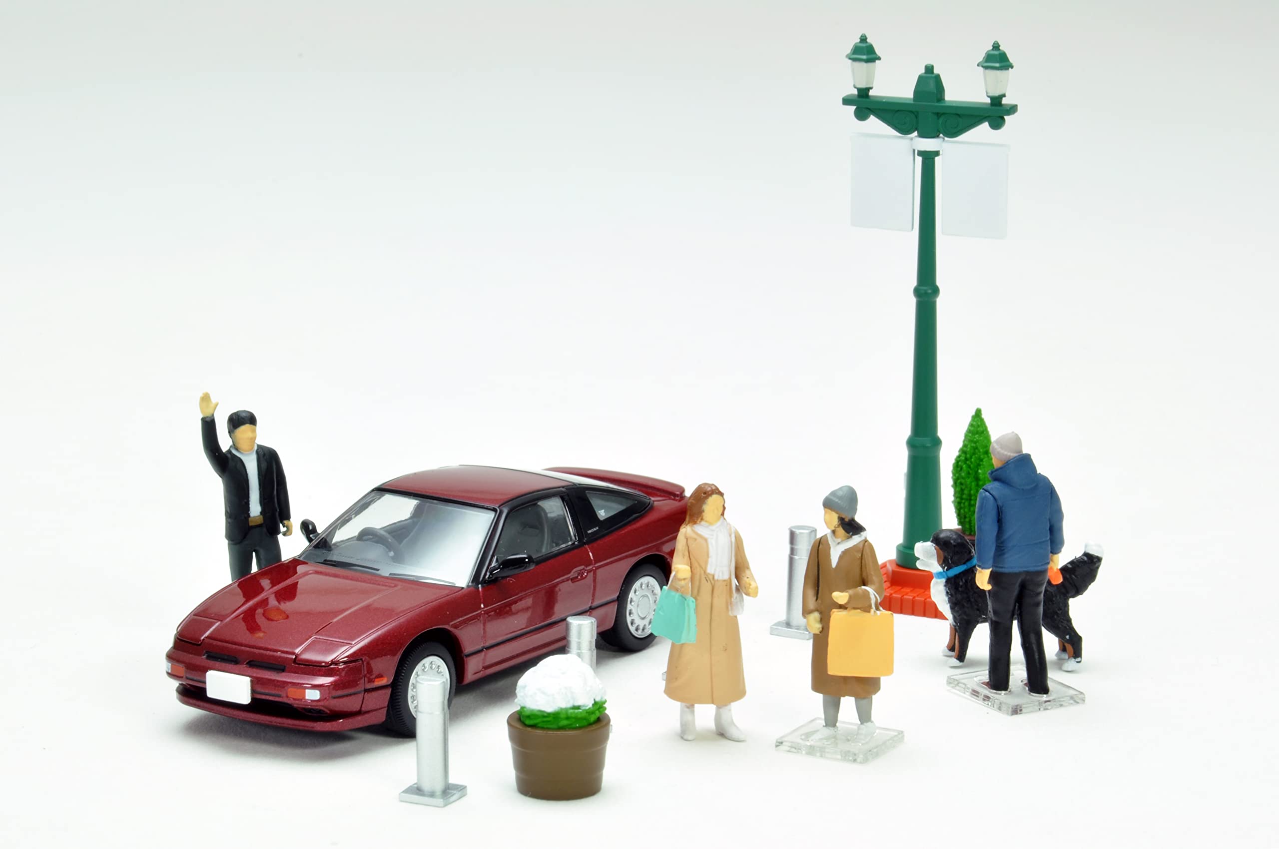 Tomytec 1/64 Scale Diecast Nissan 180Sx Car Set Geocolle 64 Urban Street Corner with Dolls & Accessories- Japan Figure Store - #1 Bring To You The Best Japanese Goods