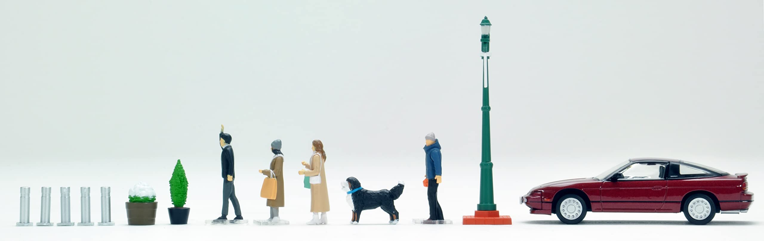 Tomytec 1/64 Scale Diecast Nissan 180Sx Car Set Geocolle 64 Urban Street Corner with Dolls & Accessories- Japan Figure Store - #1 Bring To You The Best Japanese Goods