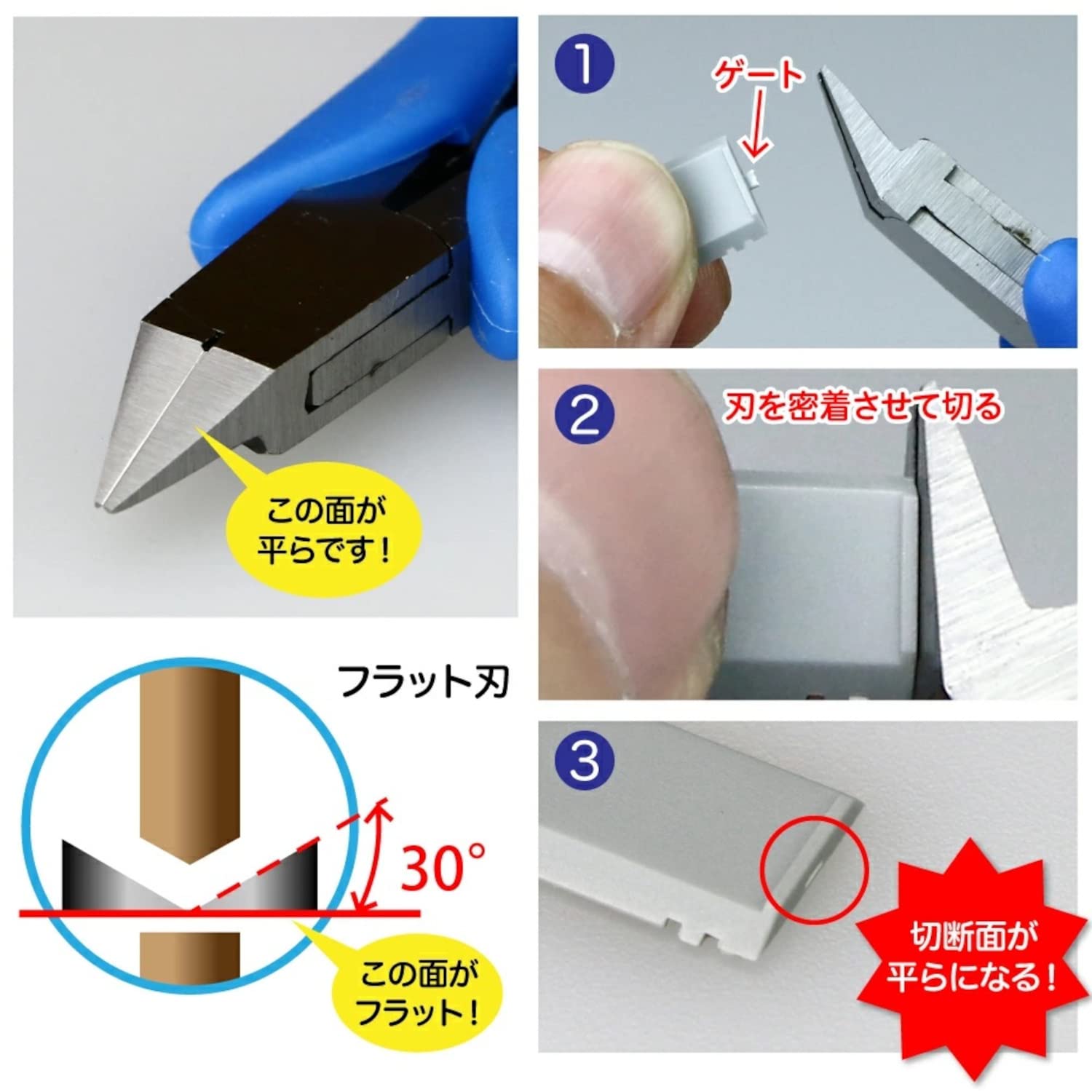 Godhand Craft Grip Series Tapered Plastic Nipper Gh-Cpn-120-S Hobby Tool Blue- Japan Figure Store - #1 Bring To You The Best Japanese Goods