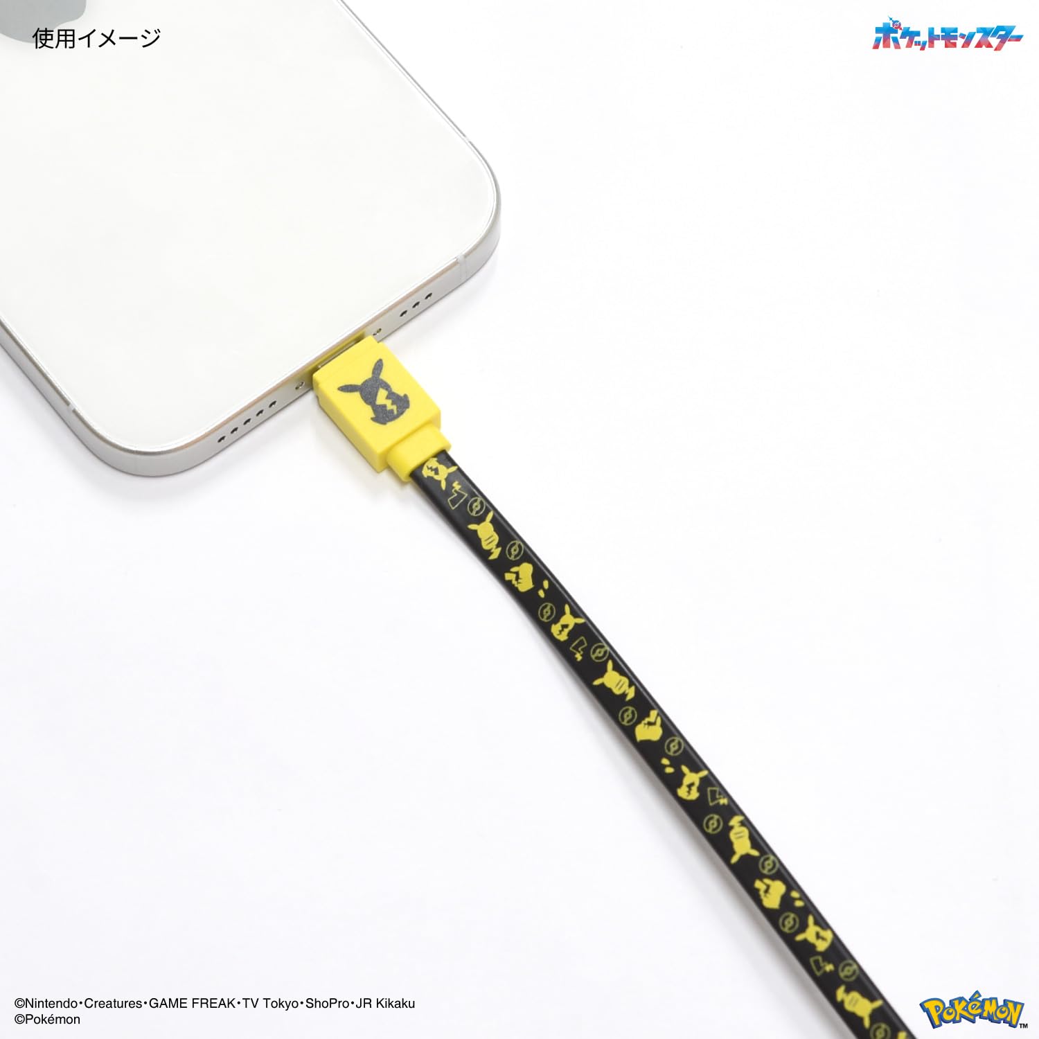 Gourmandies Poke-824A USB-C Sync & Charging Cable Pikachu- Japan Figure Store - #1 Bring To You The Best Japanese Goods
