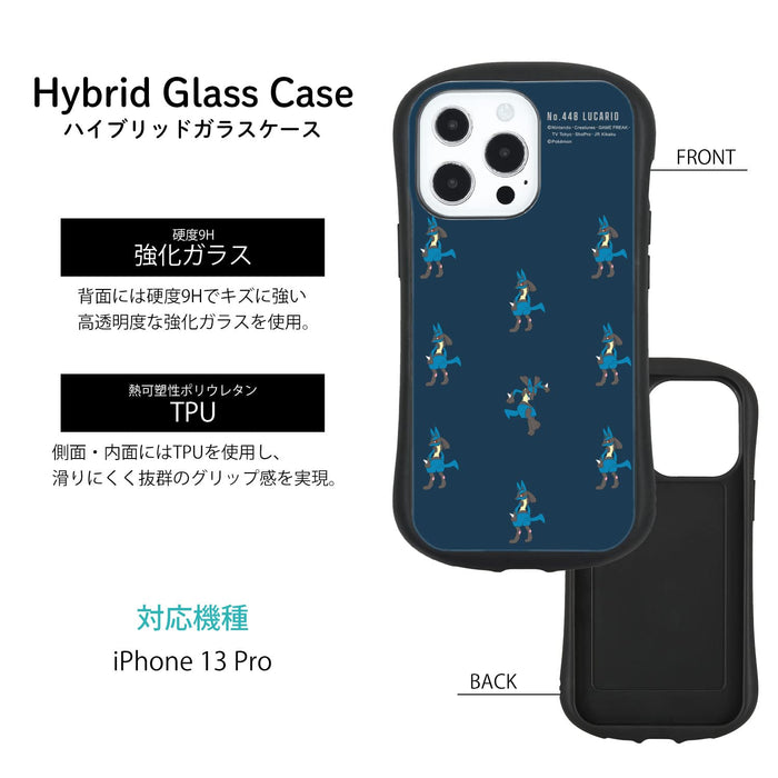 Pokemon Center Smartphone Hybrid Glass Case For Iphone13Pro Lucario- Japan Figure Store - #1 Bring To You The Best Japanese Goods