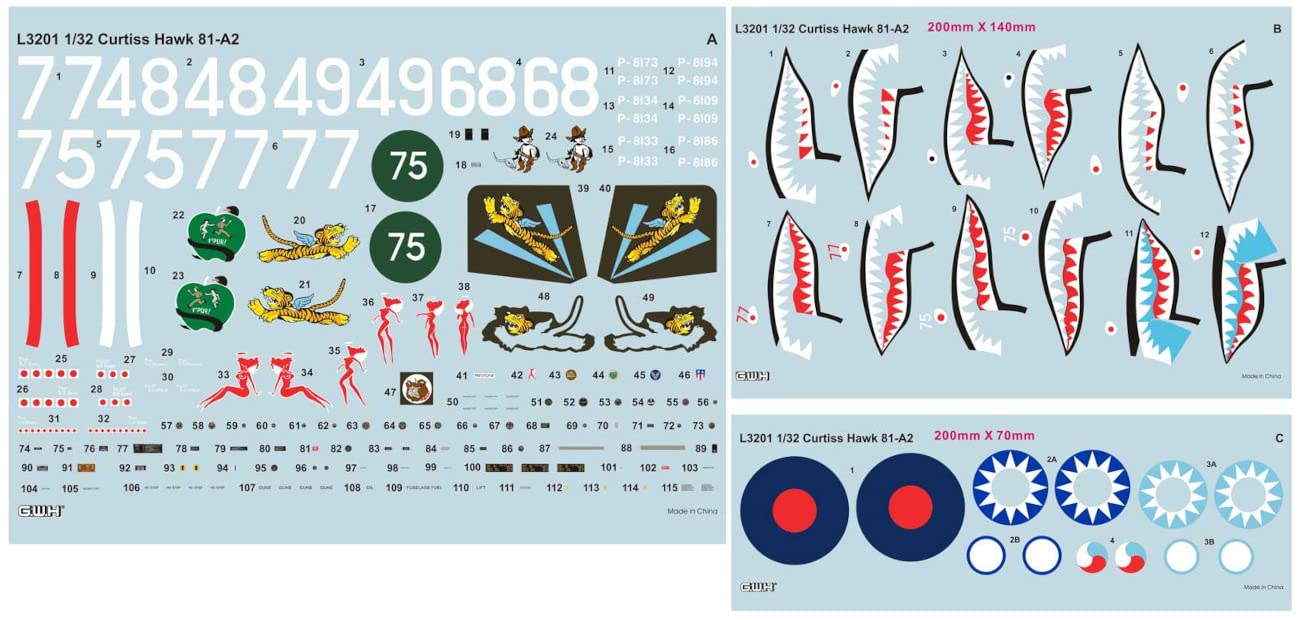 Great Wall Hobby 1/32 Hawk 81A-2 Flying Tigers (First Plastic Model L3201 Molding Color- Japan Figure Store - #1 Bring To You The Best Japanese Goods