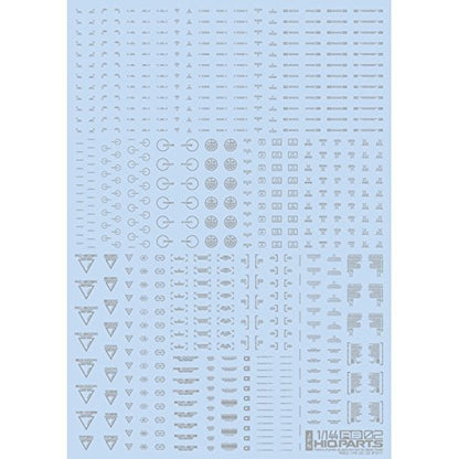 HIQPARTS 1/144 Rb02 Caution Decal One Color Light Gray- Japan Figure Store - #1 Bring To You The Best Japanese Goods