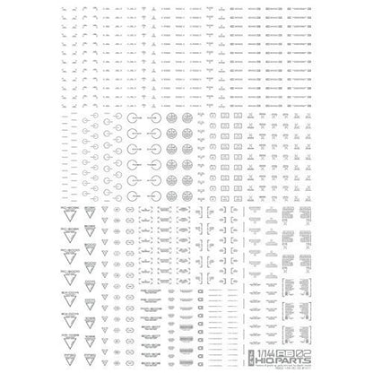 HIQPARTS 1/144 Rb02 Caution Decal One Color Light Gray- Japan Figure Store - #1 Bring To You The Best Japanese Goods