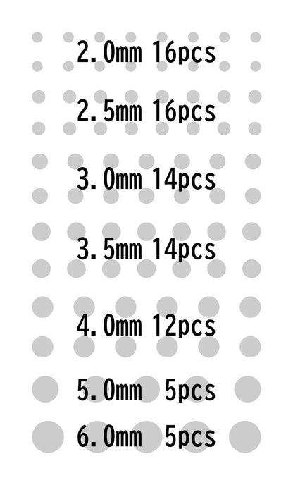 HIQPARTS Circle Sticker X Series Glow-In-The-Dark Green 2.0-6.0Mm- Japan Figure Store - #1 Bring To You The Best Japanese Goods