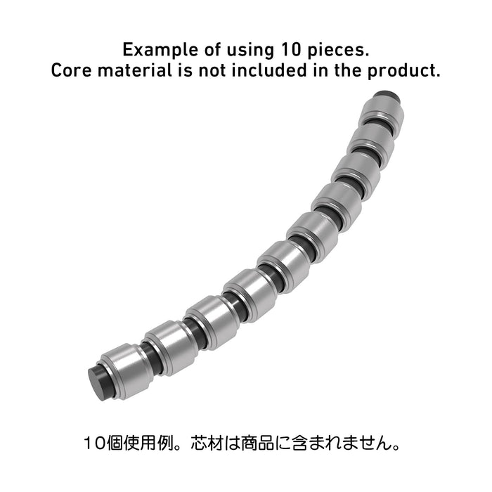 HIQPARTS Np Pipe Silver Size M 20Pieces- Japan Figure Store - #1 Bring To You The Best Japanese Goods