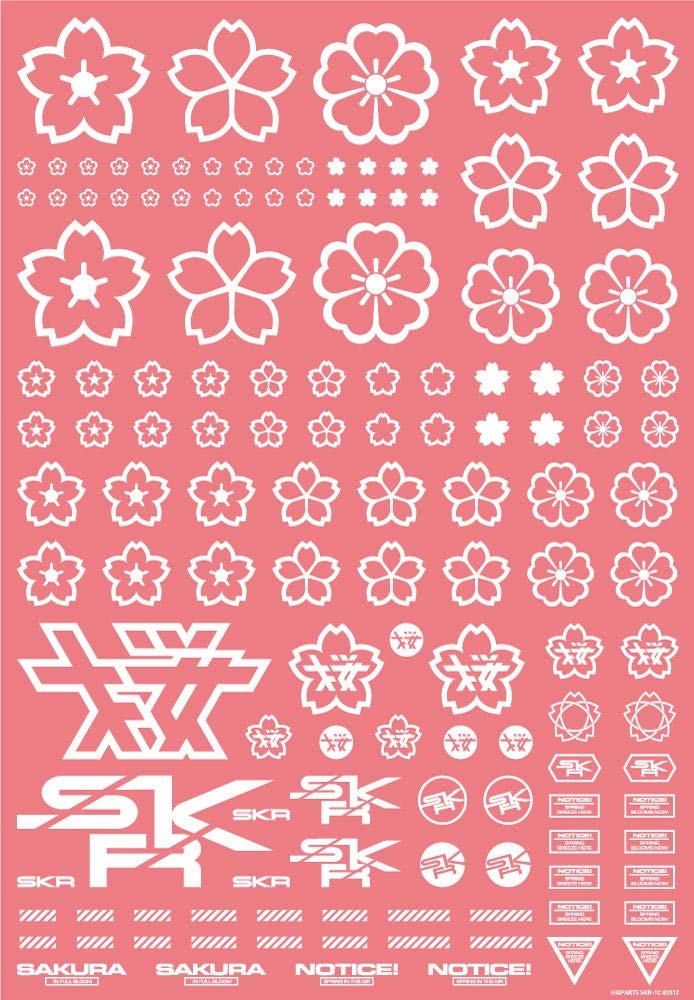 HIQPARTS Cherry Blossom Pattern Decal White Decal For Plastic Models- Japan Figure Store - #1 Bring To You The Best Japanese Goods