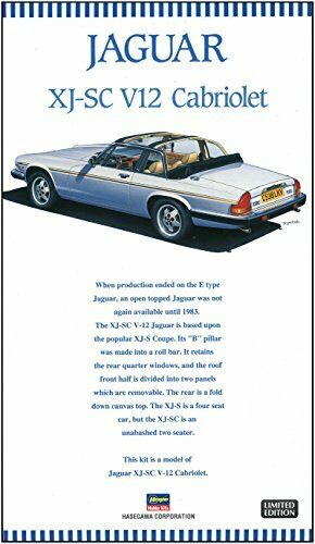 Hasegawa 1/24 Jaguwa Xj-sc V12 Cabriolet Model Car 20352- Japan Figure Store - #1 Bring To You The Best Japanese Goods
