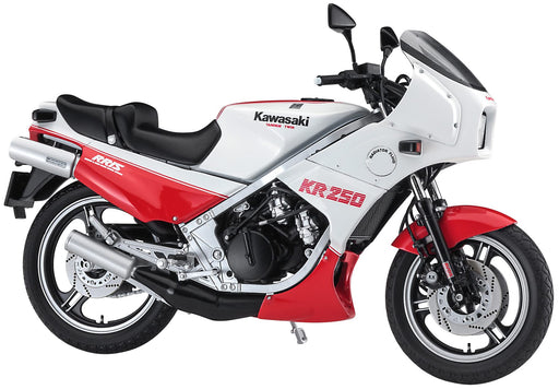 HASEGAWA 1/12 Kawasaki Kr250 Kr250A White/Red Color Plastic Model- Japan Figure Store - #1 Bring To You The Best Japanese Goods