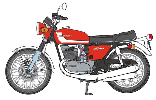 Hasegawa 1/12 Suzuki GT380 B Red 21756- Japan Figure Store - #1 Bring To You The Best Japanese Goods