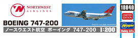 HASEGAWA 1/200 Northwest Airlines Boeing 747-200 Plastic Model- Japan Figure Store - #1 Bring To You The Best Japanese Goods