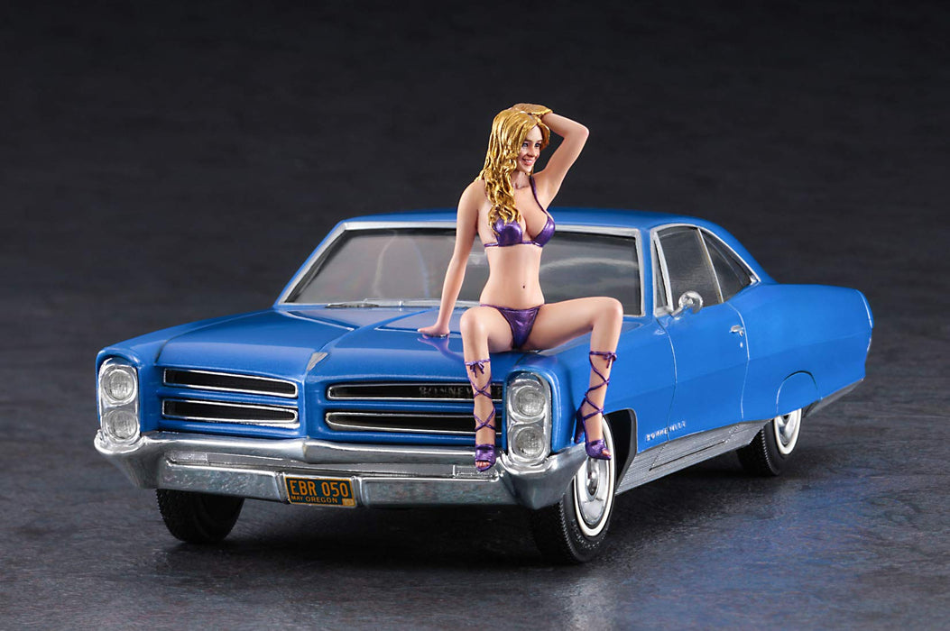 Hasegawa 1/72 1966 American Coupe Type P W/Blond Girl's Figure Plastic Model- Japan Figure Store - #1 Bring To You The Best Japanese Goods