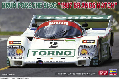 HASEGAWA - 1/24 Brun Porsche 962C 1987 Brands Hatch Plastic Model- Japan Figure Store - #1 Bring To You The Best Japanese Goods